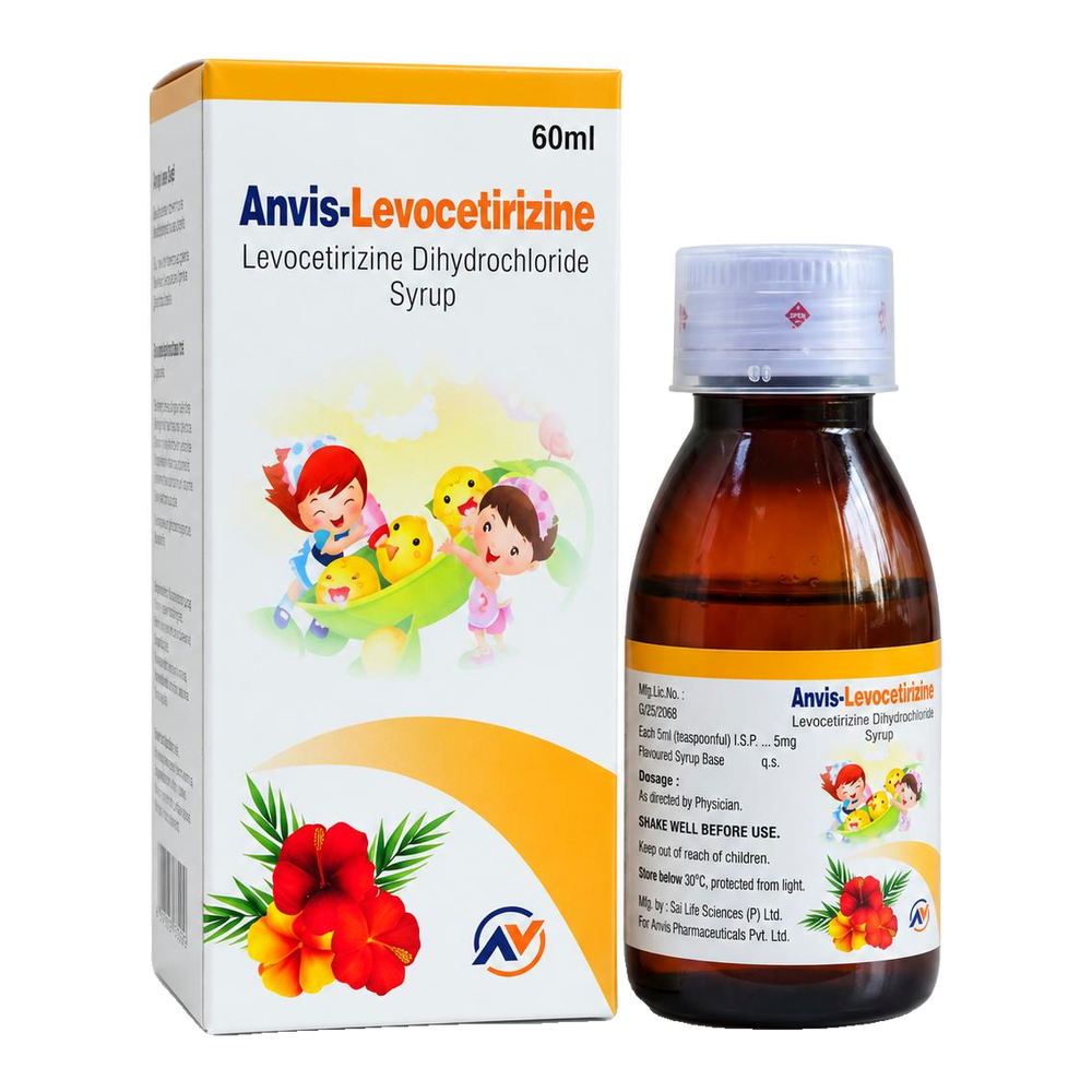 Anvis-Levocetirizine by ANVIS, original carton with bottle outside the box