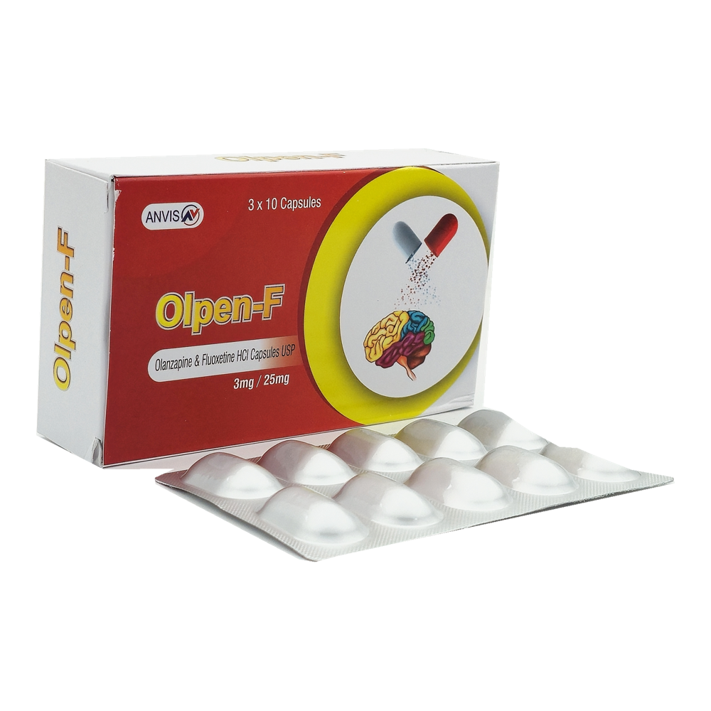 Olpen-F by ANVIS, original carton with complete blister outside the box