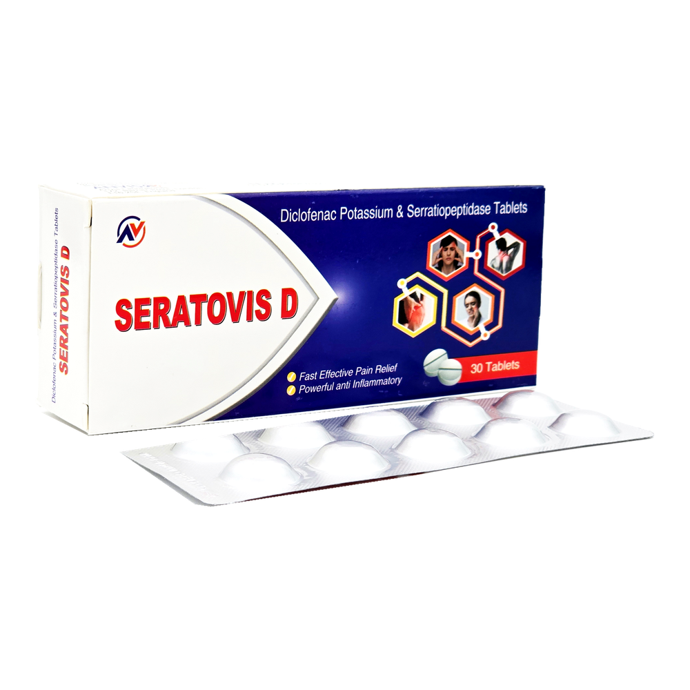 Seratovis D by ANVIS, original carton with complete blister outside the box