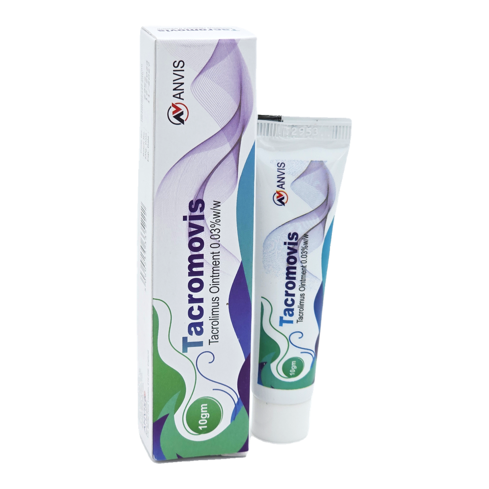 Tacromovis 0.03% by ANVIS, original carton with tube outside the box